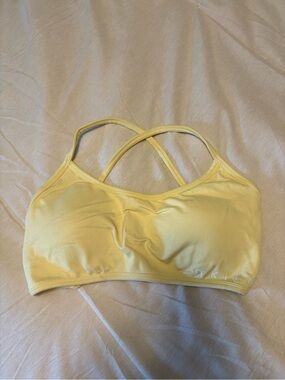 Yellow Cross-Back Sports Bralette